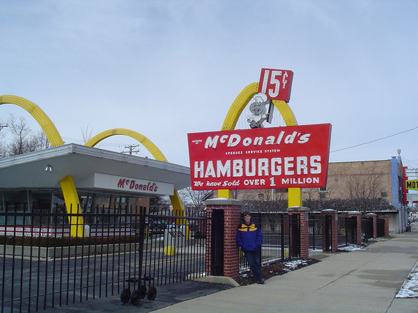 A very young Joe at the Original McDonalds in Des Planes, IL